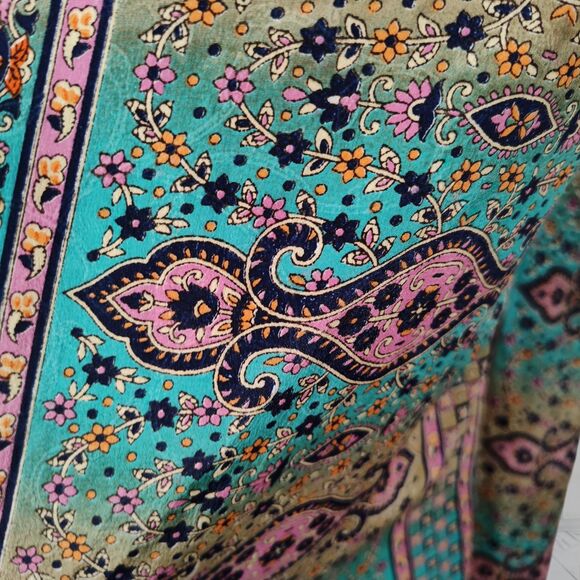 Karma Highway Multi Way Halter Wide Leg Jumpsuit OS  Boho Paisley Viscose - Picture 12 of 16